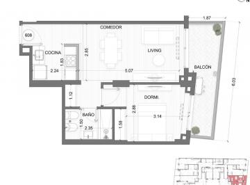 Departamento · 45m² · 2 Ambientes · Venta Departamento 2 Ambientes a Estrenar en Balvanera
