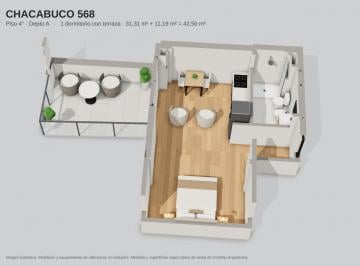 Departamento · 31m² · 1 Ambiente · Venta de Departamento en Obra - Entrega Aprox. Mayo 2027