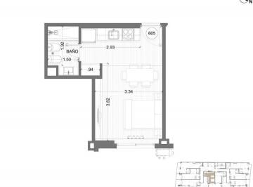 Departamento · 26m² · 1 Ambiente · Venta Departamento Monoambiente a Estrenar en Balvanera