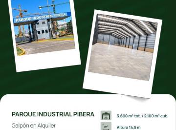 Bodega-Galpón · 2100m² · 1 Ambiente · Alquiler Galpón Pibera