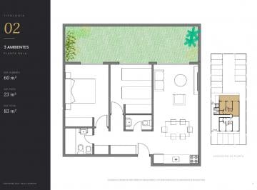 Departamento · 67m² · 3 Ambientes · Pre - Venta en Pozo en Villa Luzuriaga