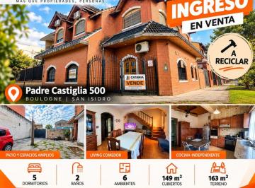 Casa de 6 ambientes, San Isidro · Casa Tipo Chalet en Esquina!