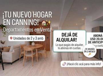 Departamento de 3 ambientes, Esteban Echeverría · Departamento en Venta 3 Amb en Canning Anticipo y Cuotas