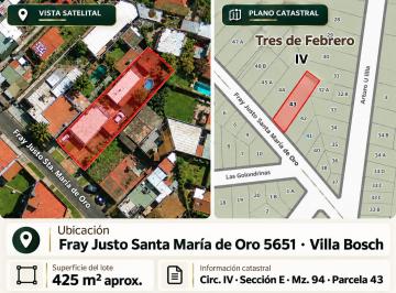 Terreno · 125m² · Venta Lote Para Desarrollo en Villa Bosch - Acepta m