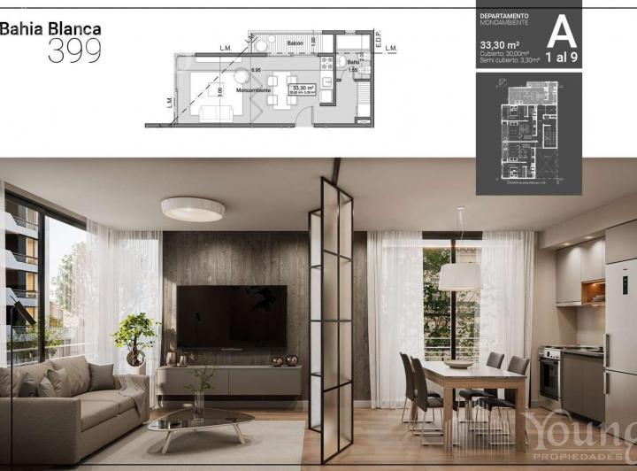 Departamento · 30m² · 1 Ambiente