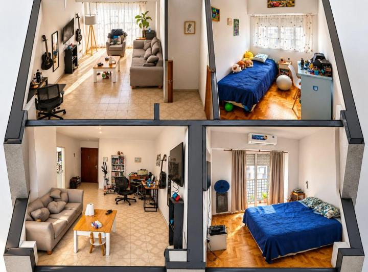 Departamento · 57m² · 3 Ambientes · 1 Cochera