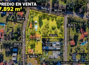 Terreno , Funes · Predio Comercial de 7.892 m² Sobre Ruta 9 en Funes · Una Cuadra de Frente