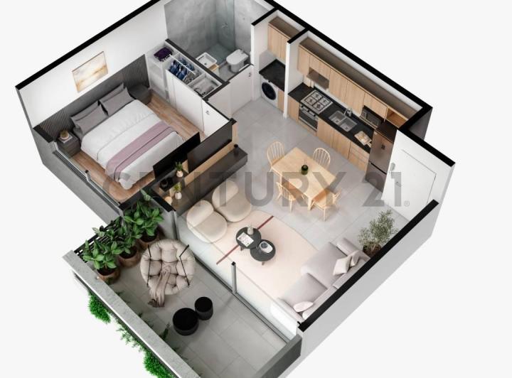 Departamento · 43m² · 2 Ambientes