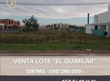 Terreno · 1297m² · Lote en Venta El Quimilar City Bell