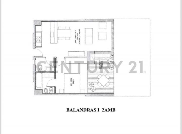 Departamento · 51m² · 2 Ambientes