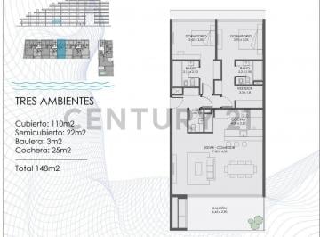 Departamento · 110m² · 3 Ambientes · Aqua Marina Nordelta Al Río Depto 3 Amb con Financiación