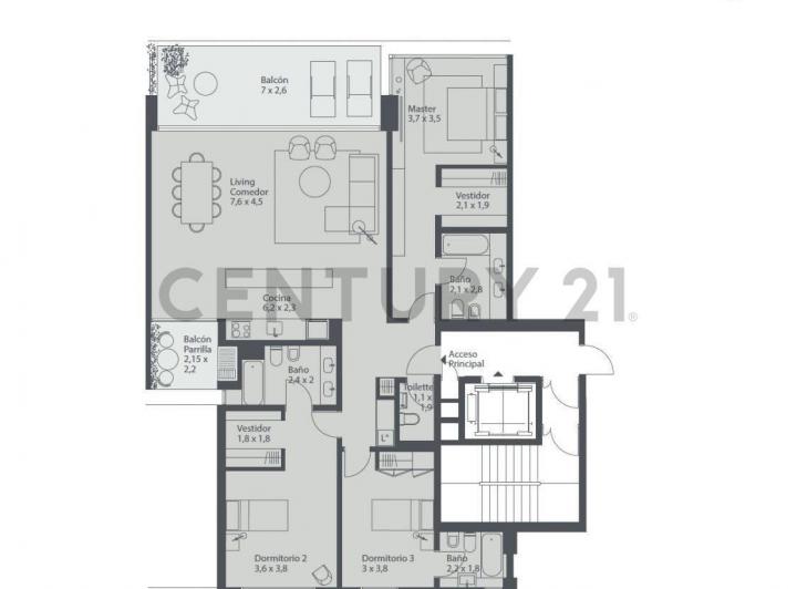 Departamento · 142m² · 4 Ambientes