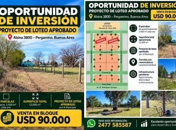Terreno , Pergamino · 8 Lotes de 1.500 m² c/u – Proyecto de Loteo Aprobado en Pergamino