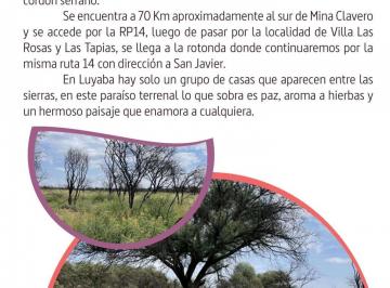 Terreno · 70000m² · Vende Lote de Terreno en Traslasierras