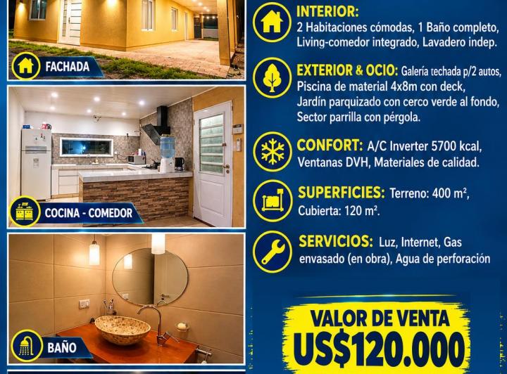 Casa · 120m² · 3 Ambientes · 1 Cochera