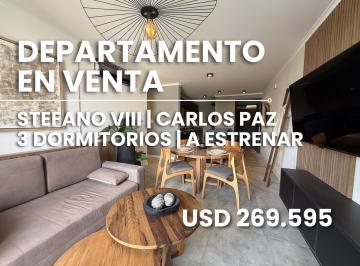 Departamento · 104m² · 4 Ambientes · 1 Cochera · Departamento de Lujo - 3 Dorm. | a Estrenar | Villa Carlos Paz
