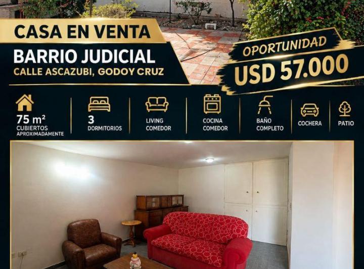 Casa · 75m² · 4 Ambientes · 1 Cochera