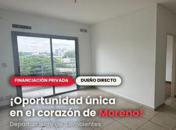 Departamento · 37m² · 2 Ambientes · Venta Depto 2 Amb Moreno Centro. Financiación Priv