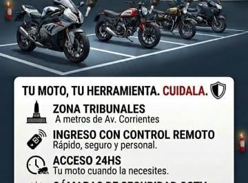 Garage , Tribunales · Cochera Para Motos