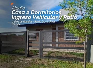 Casa · 80m² · 3 Ambientes · 1 Cochera · Alquiler Casa 2 Dorm. - Ingreso Vehicular - Patio - Barrio Don Luca - Plottier - Neuquén