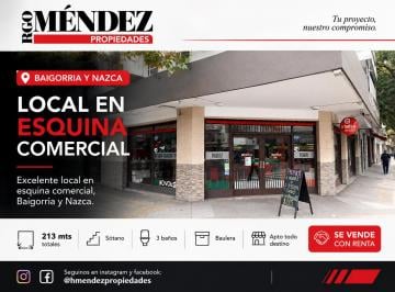 Local comercial , Villa del Parque · Local en Esquina Comercial | Baigorria y Nazca