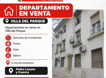 Departamento de 3 ambientes, Villa del Parque · Departamento de 62 m² con 2 Dorm. en Venta en Villa del Parque