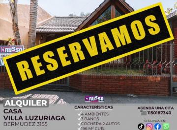 RUS-RUS-11567_2 · Alquiler de Casa 4 Ambientes Villa Luzuriaga