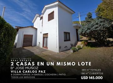 Casa · 196m² · 10 Ambientes · 1 Cochera · Venta 2 Casas en un Lote en Barrio José Muñoz Villa Carlos Paz