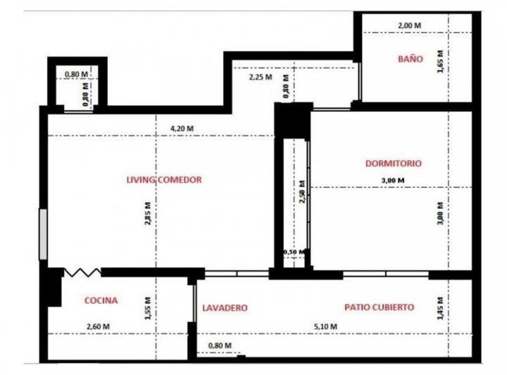 Departamento · 42m² · 2 Ambientes