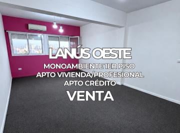 Departamento de 1 ambiente, Lanús · Venta Monoambiente Amplio Centro Lanus Oeste - Frente a Estación - Vivienda/profesional - Apto Crédito