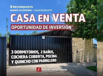 Casa · 96m² · 3 Dormitorios · 1 Cochera · Casa en Venta Barrio Velódromo