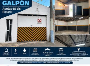 Bodega-Galpón · 106m² · 1 Ambiente · Galpon/deposito Ayolas 65 Bis 106 m²