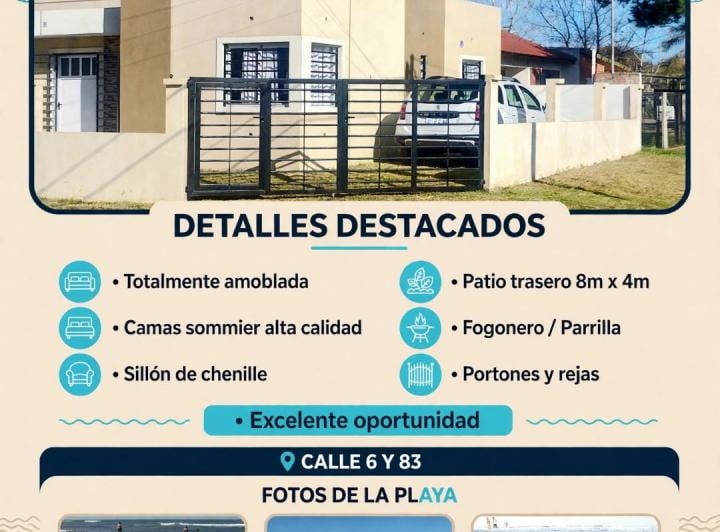 Casa · 90m² · 3 Ambientes · 1 Cochera