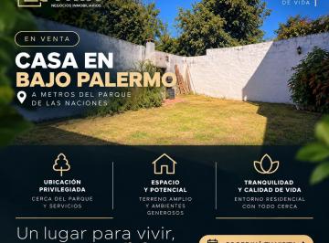 Casa de 3 ambientes, Córdoba · Casa con Espacio y Potencial | Bajo Palermo a m del Parque de Las Nac