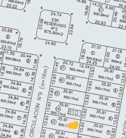 Terreno · 500m²