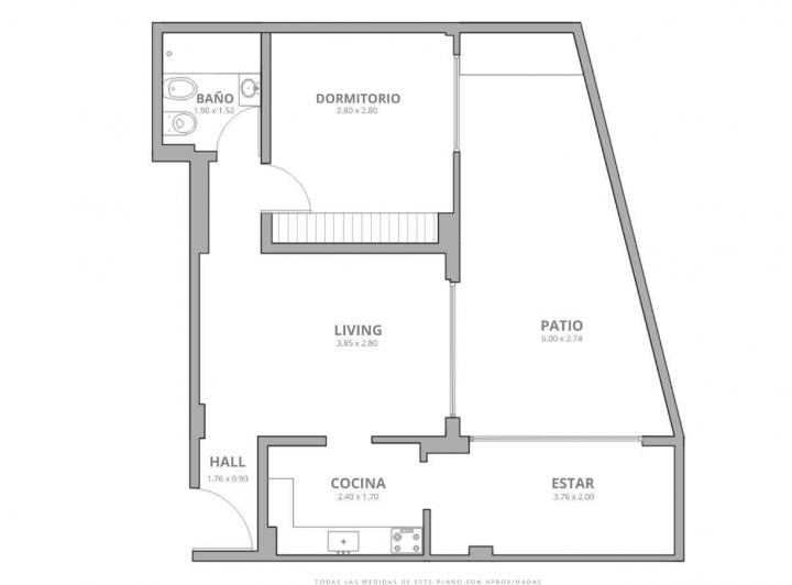 Departamento · 33m² · 2 Ambientes