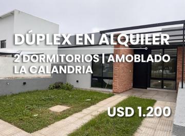 Casa · 180m² · 3 Ambientes · 1 Cochera · Dúplex en Alquiler en La Calandria | 2 Dorm. | Amoblado