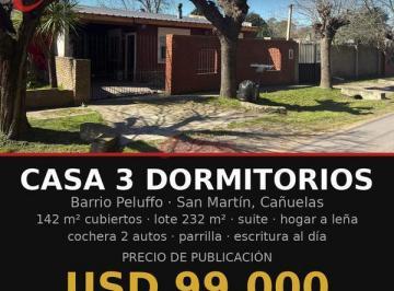 Casa · 142m² · 4 Ambientes · 2 Cocheras · Casa en Venta - 3 Dorm. en Lote Propio de 232 m² — Barrio Peluffo, Cañuelas