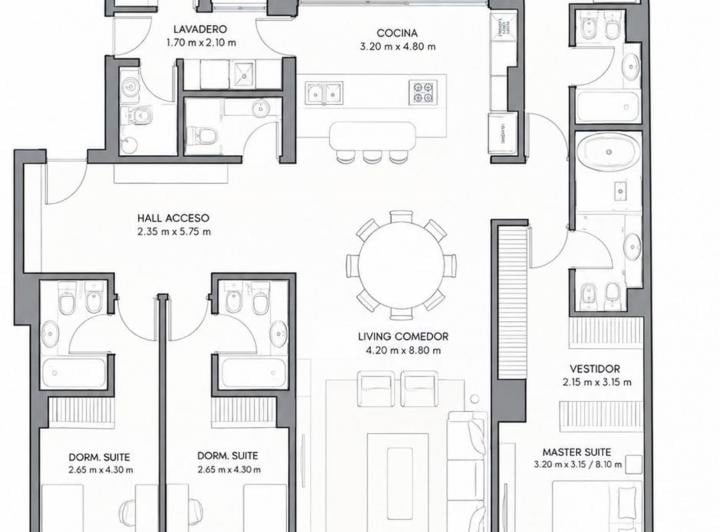 Departamento · 182m² · 5 Ambientes · 2 Cocheras