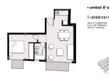 Departamento · 41m² · 2 Ambientes · Departamento 1 Amb. Congreso - Financiacion