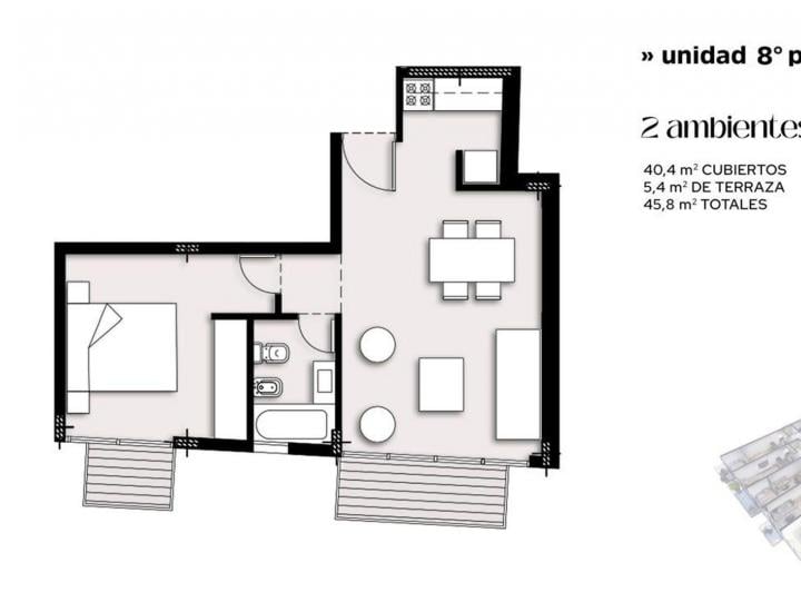 Departamento · 41m² · 2 Ambientes