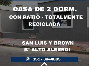 Casa de 4 ambientes, Córdoba · Casa en Alquiler de 2 Dorm. | Alto Alberdi