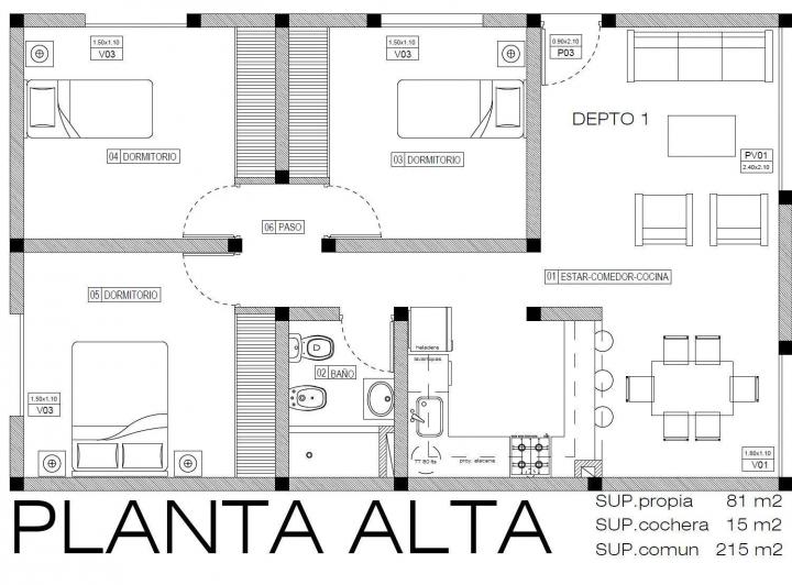 Departamento · 81m² · 4 Ambientes · 1 Cochera