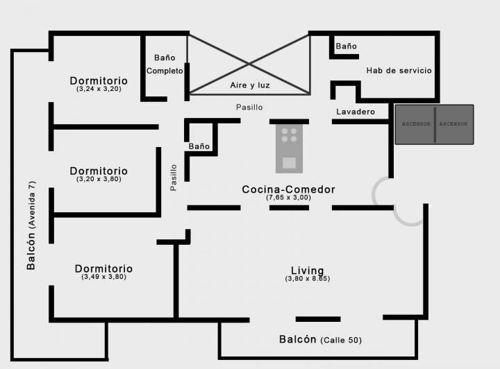 Departamento · 120m² · 6 Ambientes