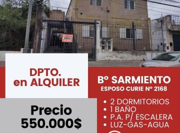 Foto · Alquilo Dpto. 2 Dorm. Barrio Sarmiento