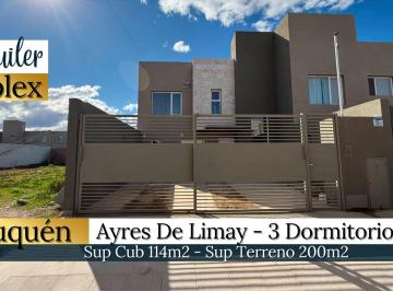 PH · 114m² · 5 Ambientes · 2 Cocheras · Alquiler Duplex 3 Dorm. B° Ayres de Limay