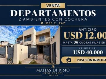 Foto · Venta Departamentos 2 Ambientes a Estrenar C/ Cochera - Jose C Paz