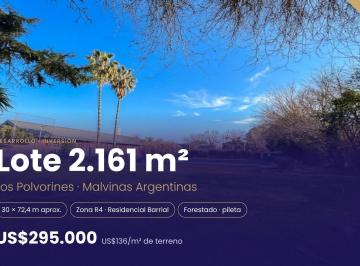Terreno · 2161m² · Lote 2.161 m² · Zona R4 · Desarrollo · Polvorines