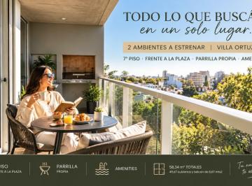 Departamento · 50m² · 2 Ambientes · 1 Cochera · 2 Ambientes Al Frente a Estrenar y Cochera Ortuzar