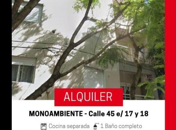 Departamento de 1 ambiente, La Plata · Monoambiente Zona Centro